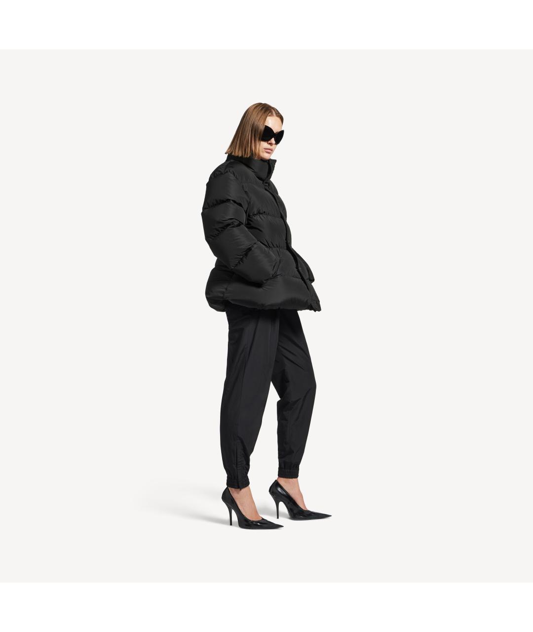 BALENCIAGA Черный полиамидовый пуховик, фото 4