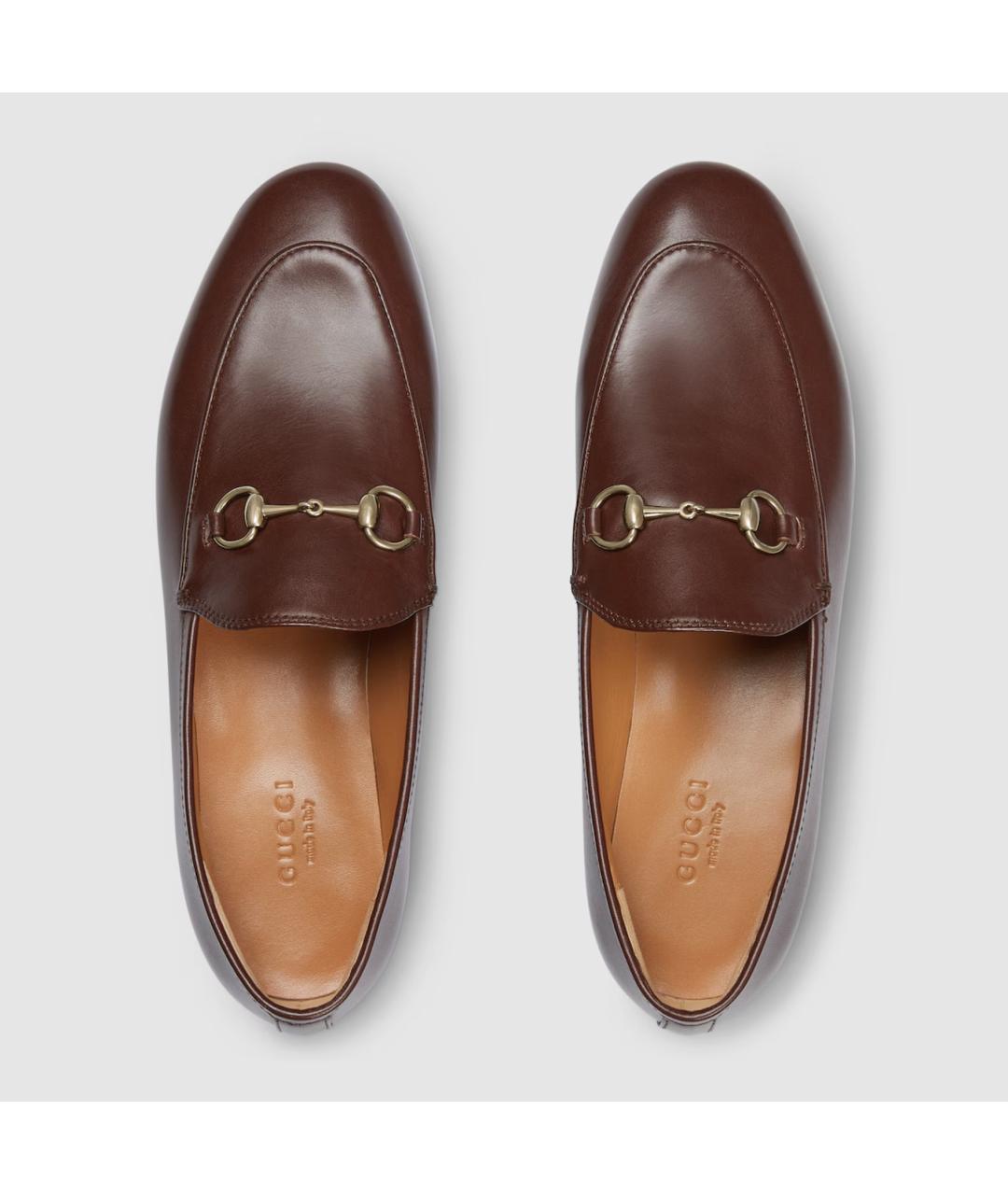 GUCCI Коричневые кожаные лоферы, фото 4