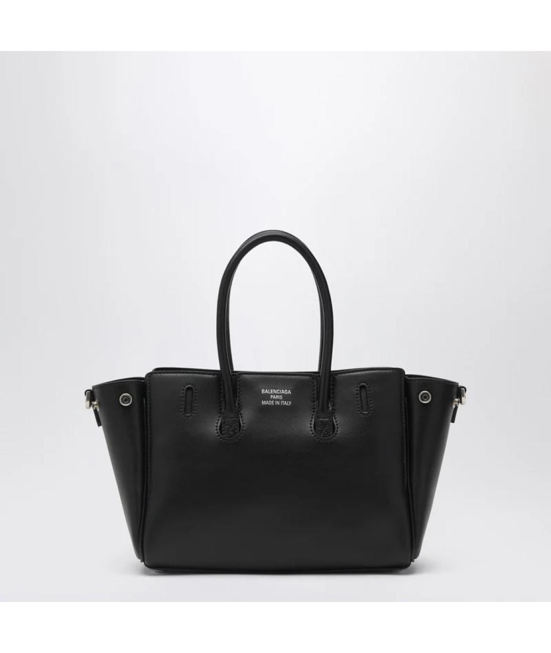 BALENCIAGA Черная кожаная сумка тоут, фото 2