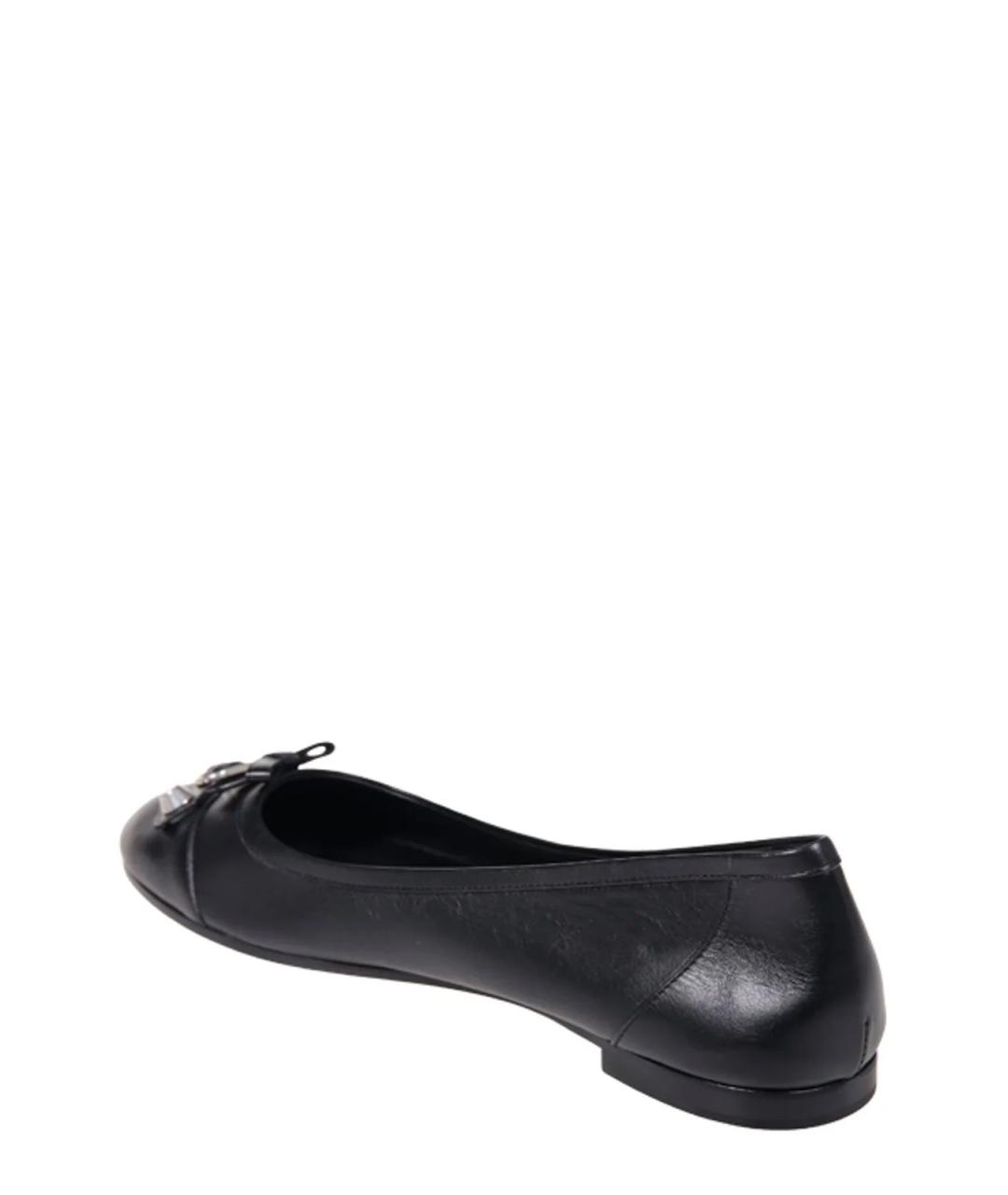 BALENCIAGA Черные кожаные балетки, фото 3