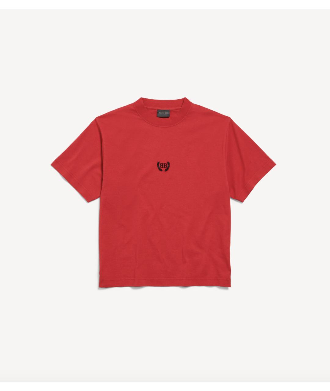 BALENCIAGA Красная футболка, фото 6