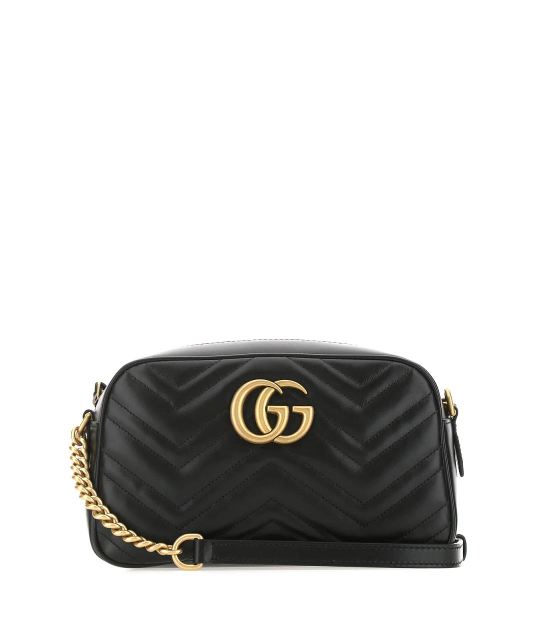 GUCCI Черная кожаная сумка через плечо, фото 1