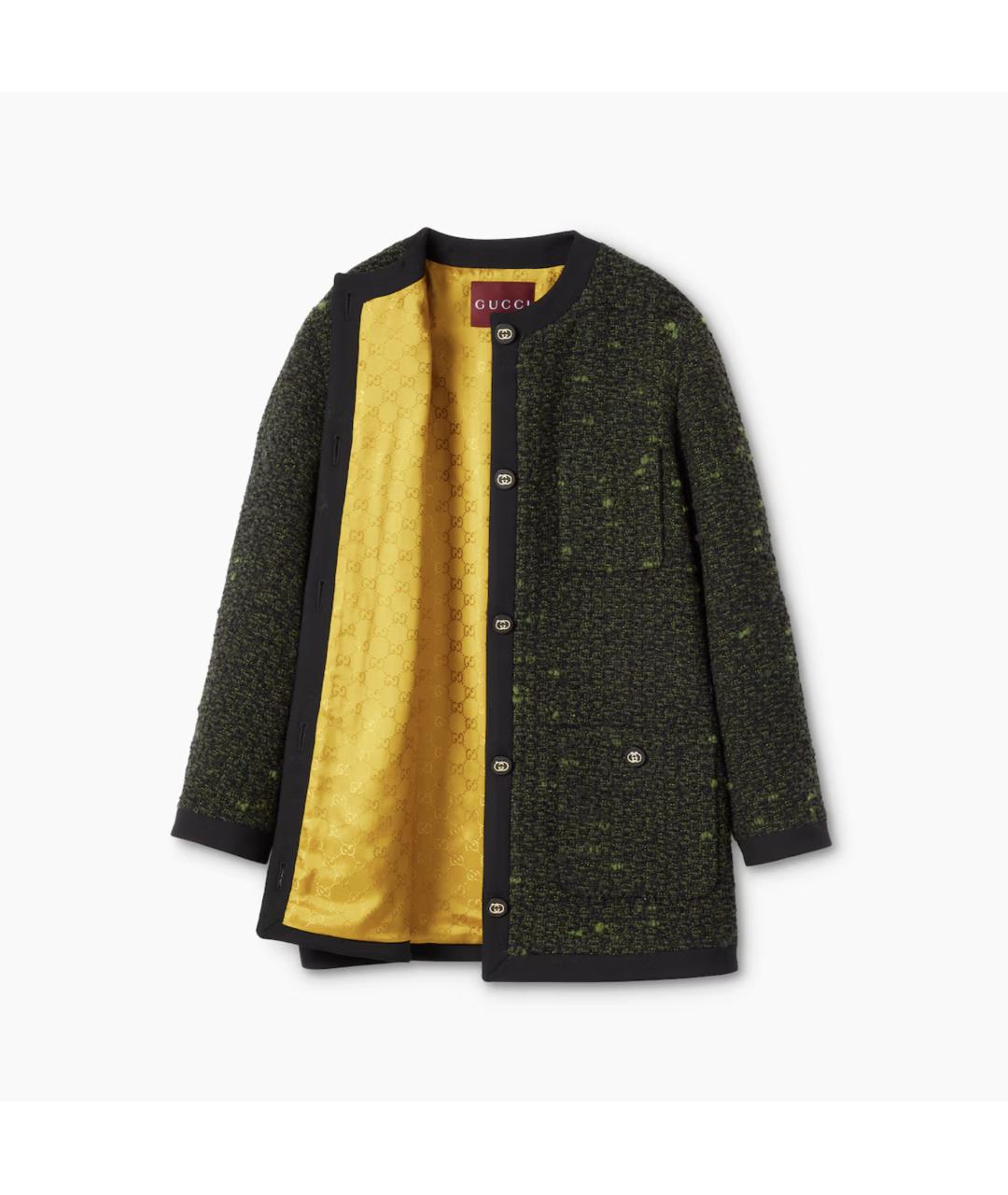 GUCCI Зеленый шерстяной жакет/пиджак, фото 6