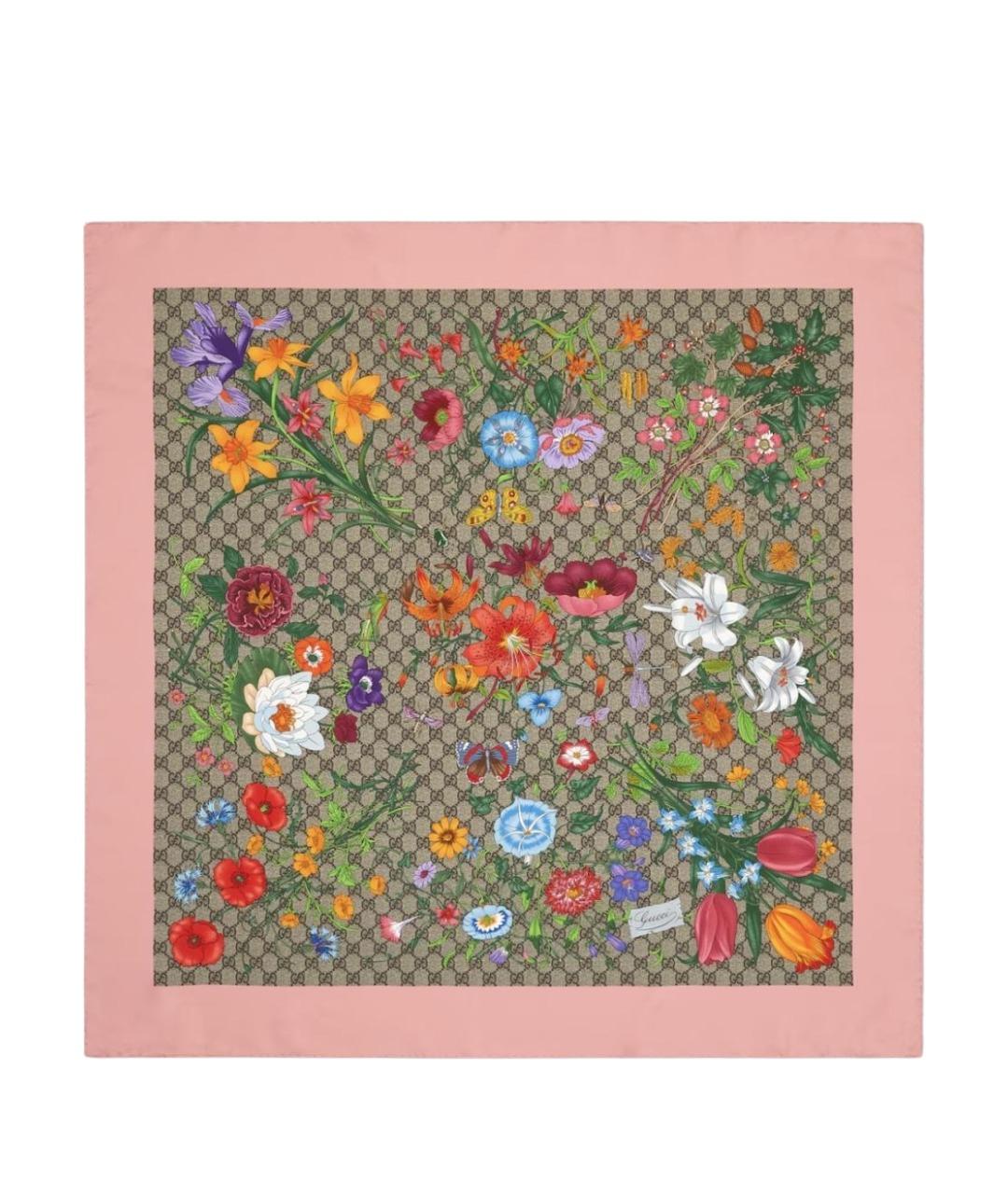 GUCCI Мульти шелковый платок, фото 1