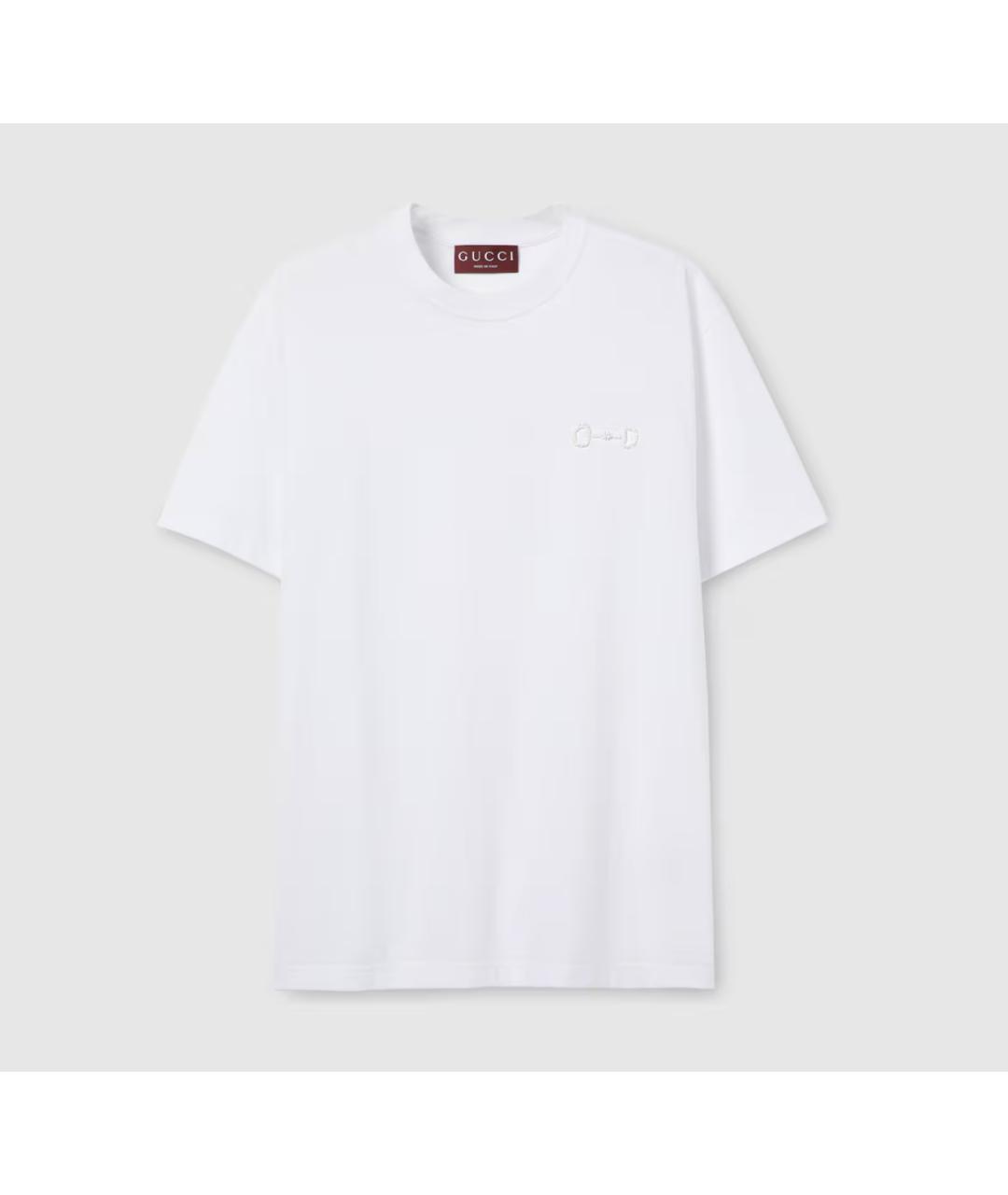 GUCCI Белая хлопковая футболка, фото 5