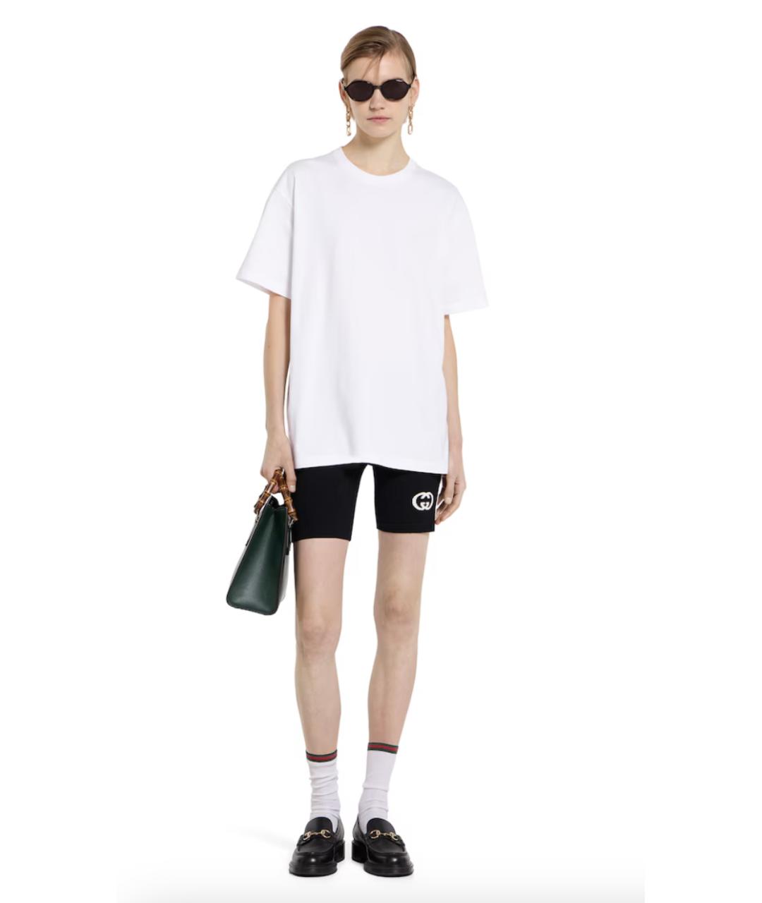 GUCCI Белая хлопковая футболка, фото 2