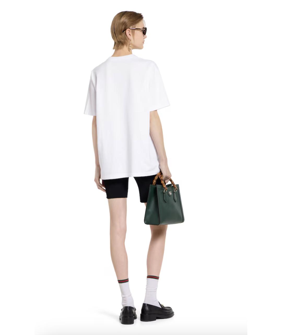 GUCCI Белая хлопковая футболка, фото 3