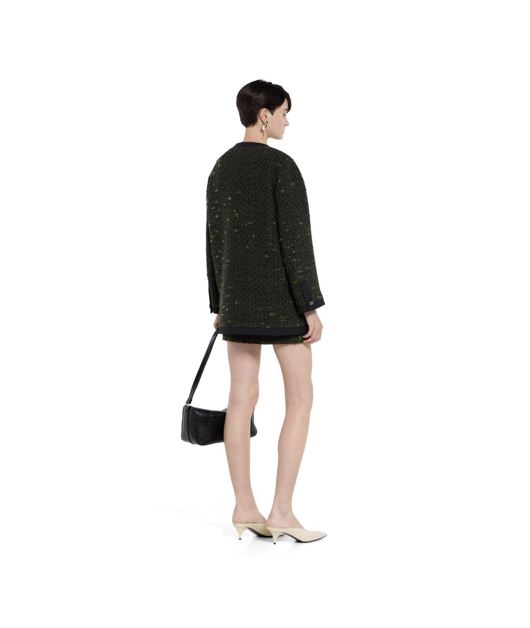 GUCCI Зеленый шерстяной жакет/пиджак, фото 4