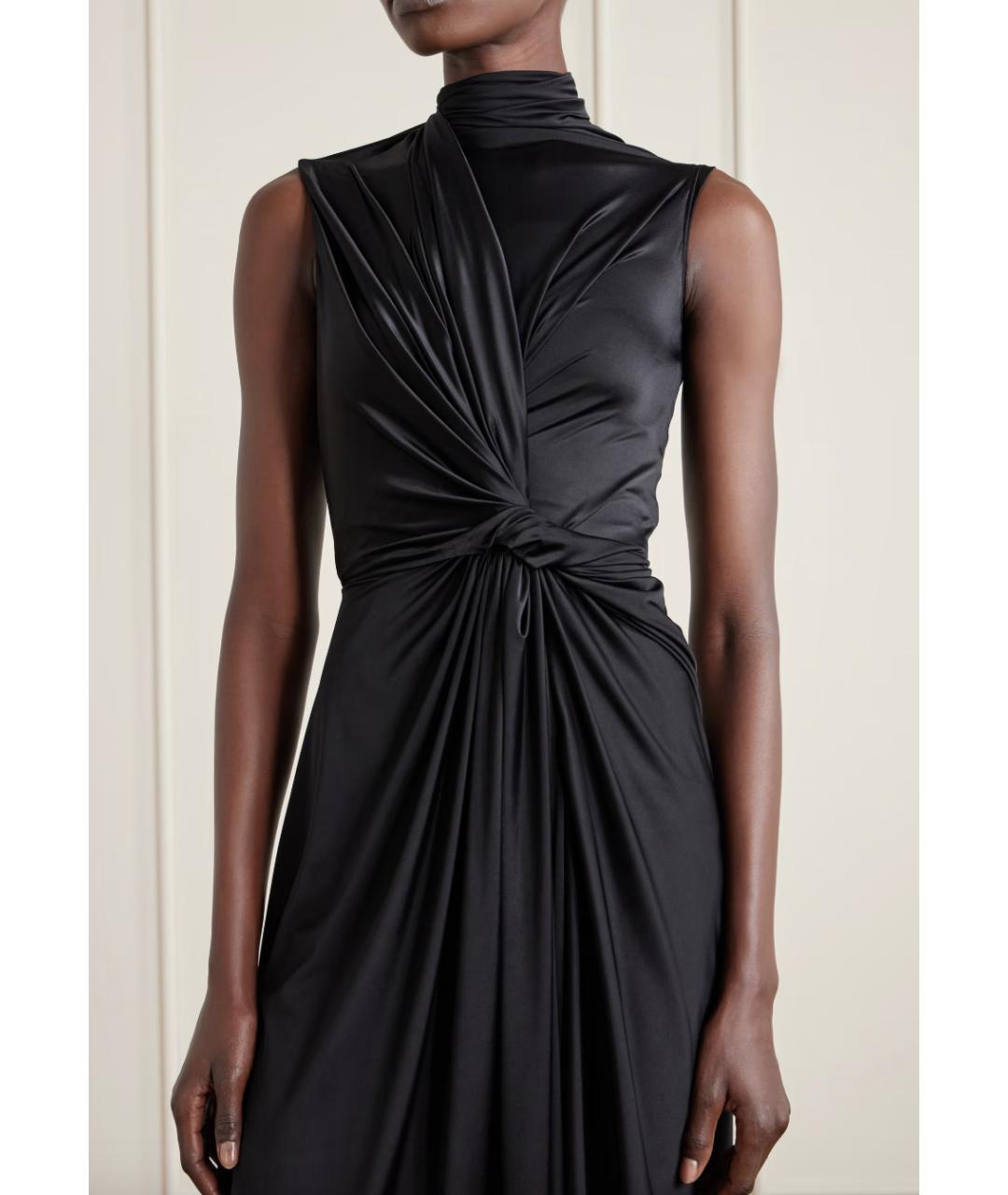 BALENCIAGA Черное полиамидовое коктейльное платье, фото 4