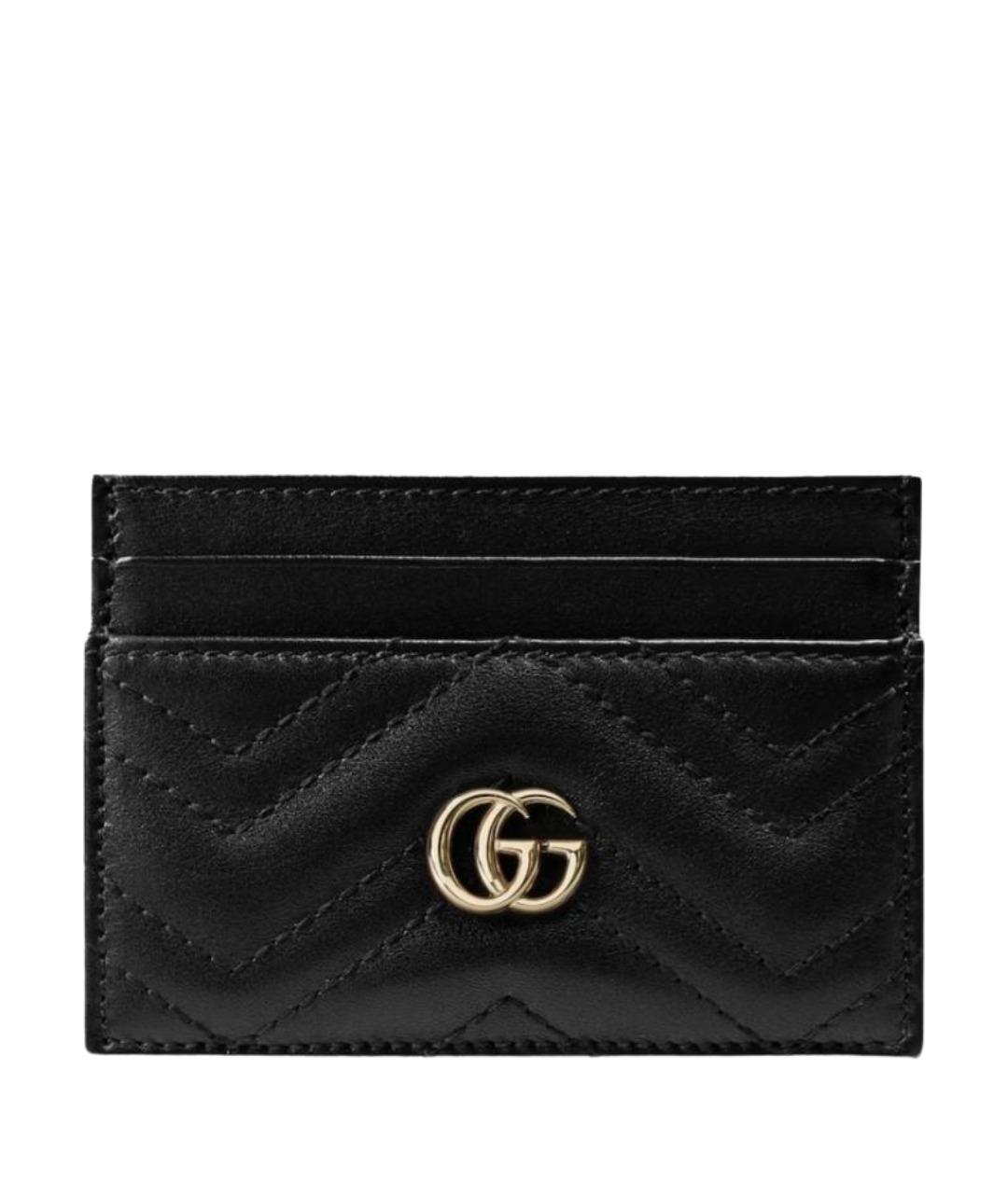 GUCCI Черный кожаный кардхолдер, фото 1