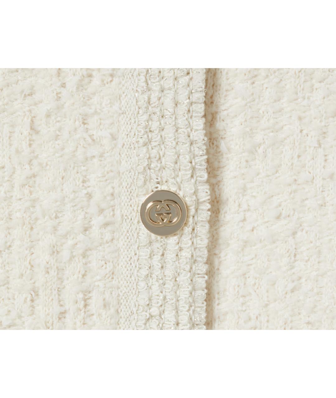 GUCCI Белый шерстяной кардиган, фото 5