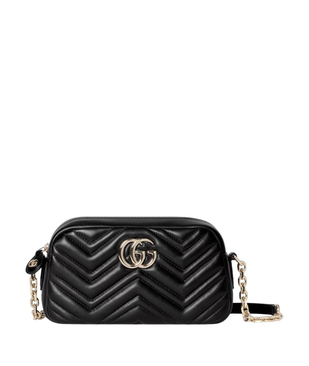 GUCCI Черная кожаная сумка через плечо, фото 1