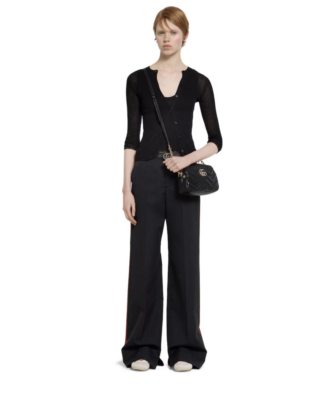 GUCCI Черная кожаная сумка через плечо, фото 3