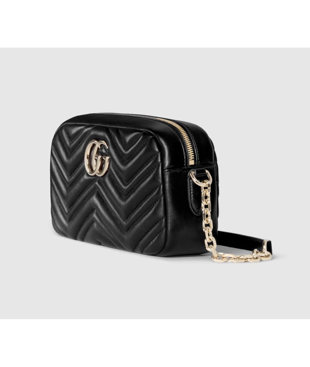 GUCCI Черная кожаная сумка через плечо, фото 2