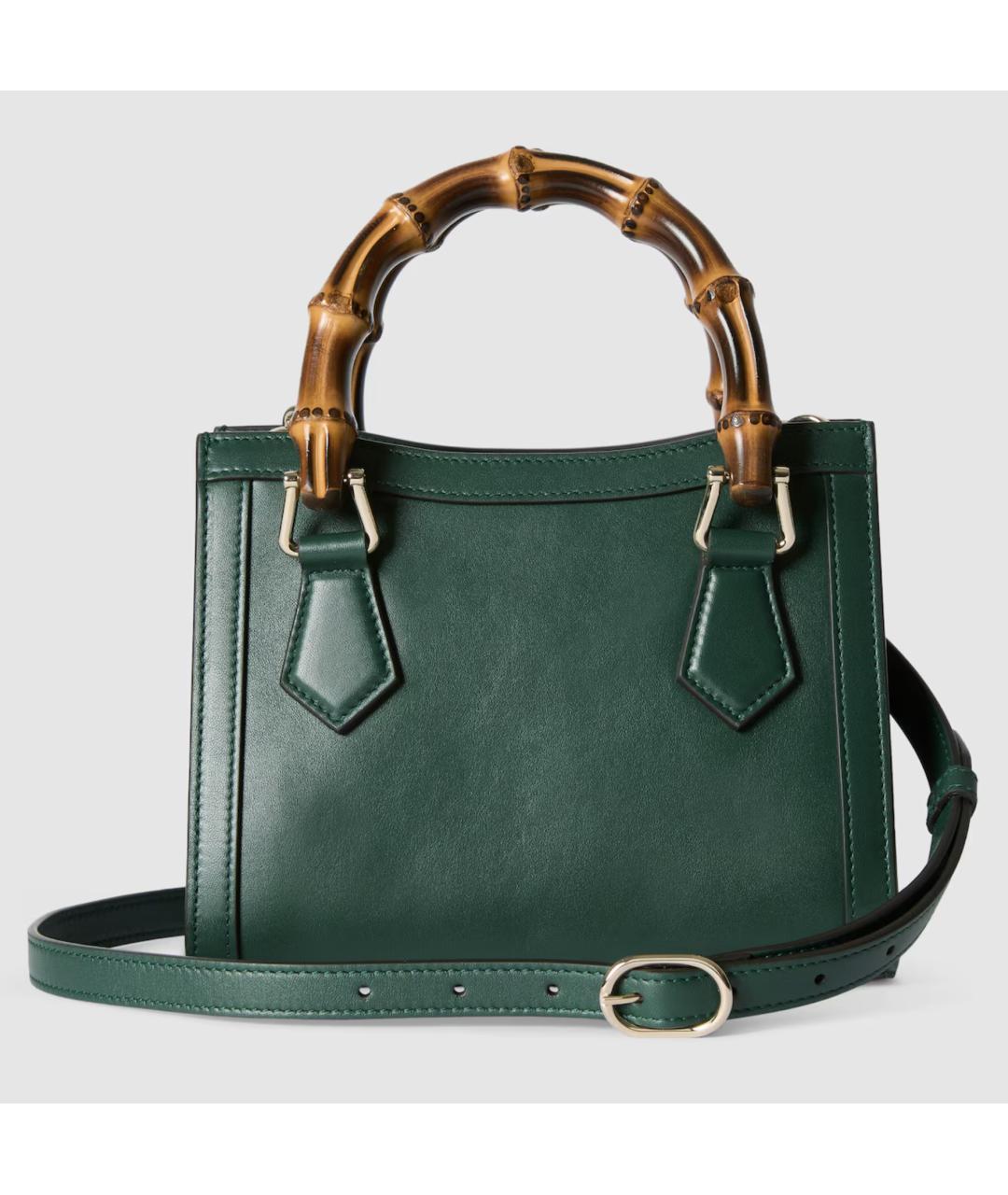 GUCCI Зеленая кожаная сумка тоут, фото 6