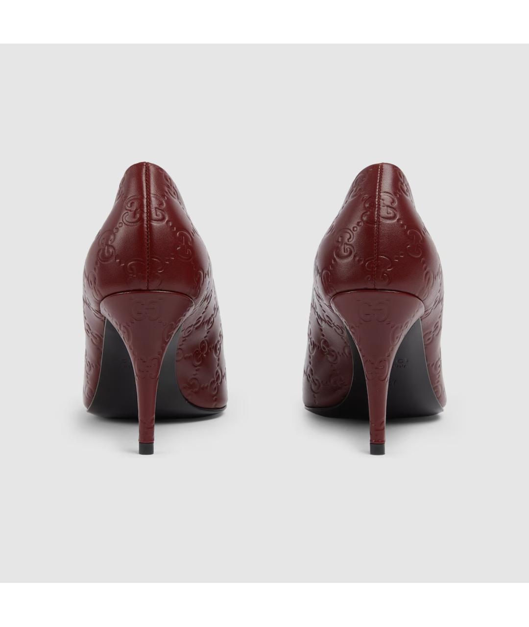 GUCCI Красные кожаные туфли, фото 5