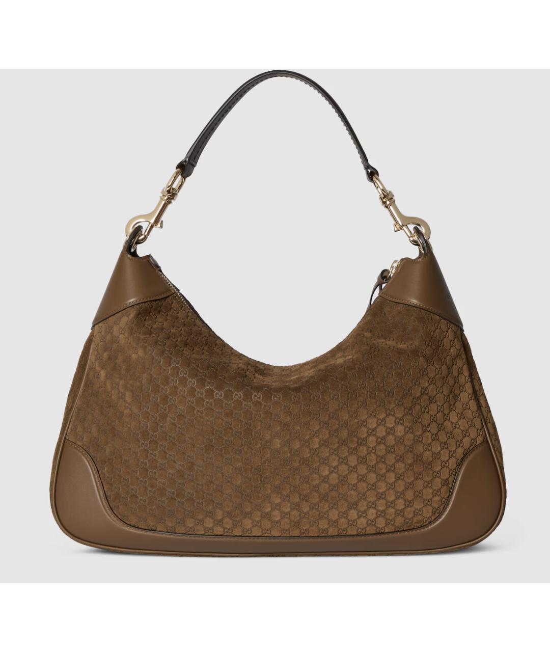 GUCCI Коричневая замшевая сумка через плечо, фото 5