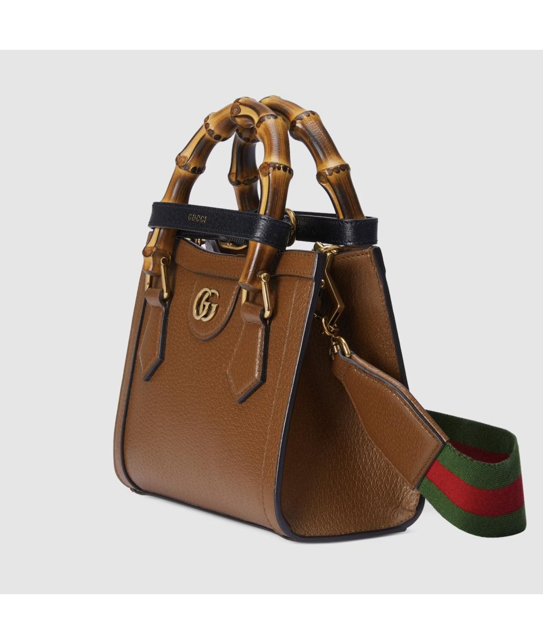 GUCCI Коричневая кожаная сумка тоут, фото 2