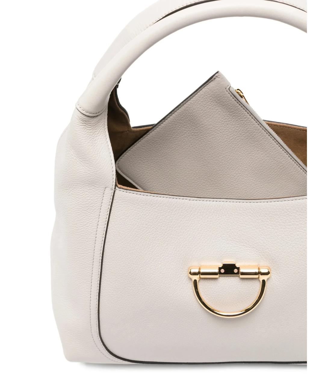 GUCCI Белая кожаная сумка через плечо, фото 5