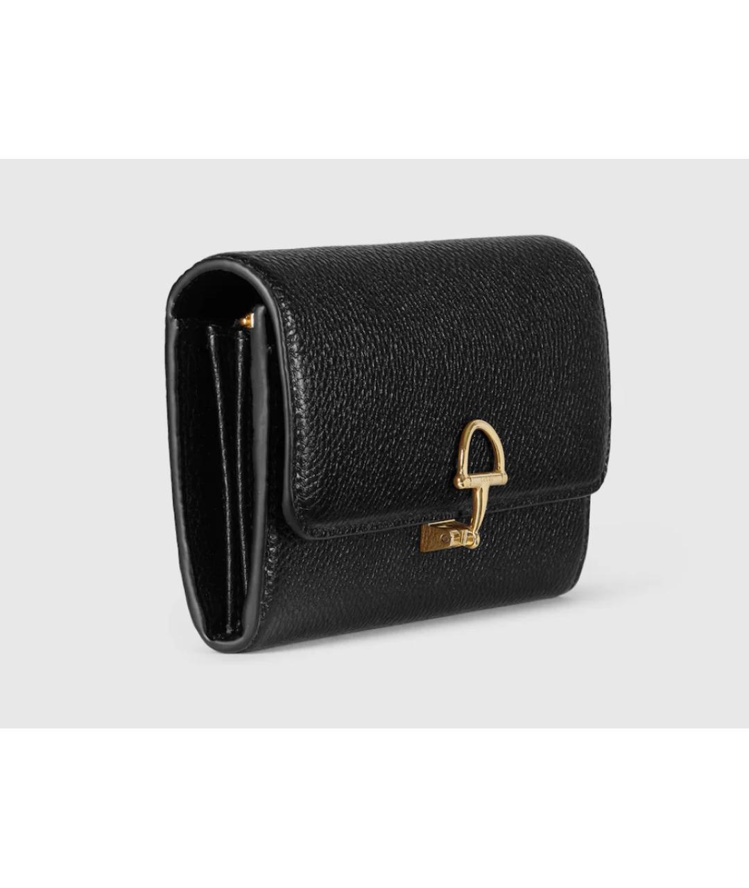 GUCCI Черный кожаный кошелек, фото 2