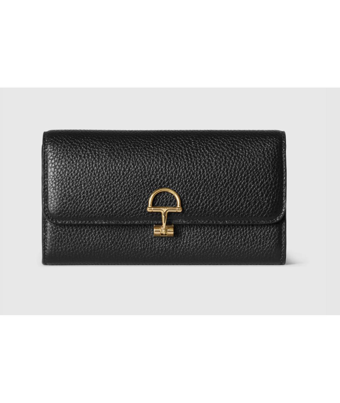 GUCCI Черный кожаный кошелек, фото 5