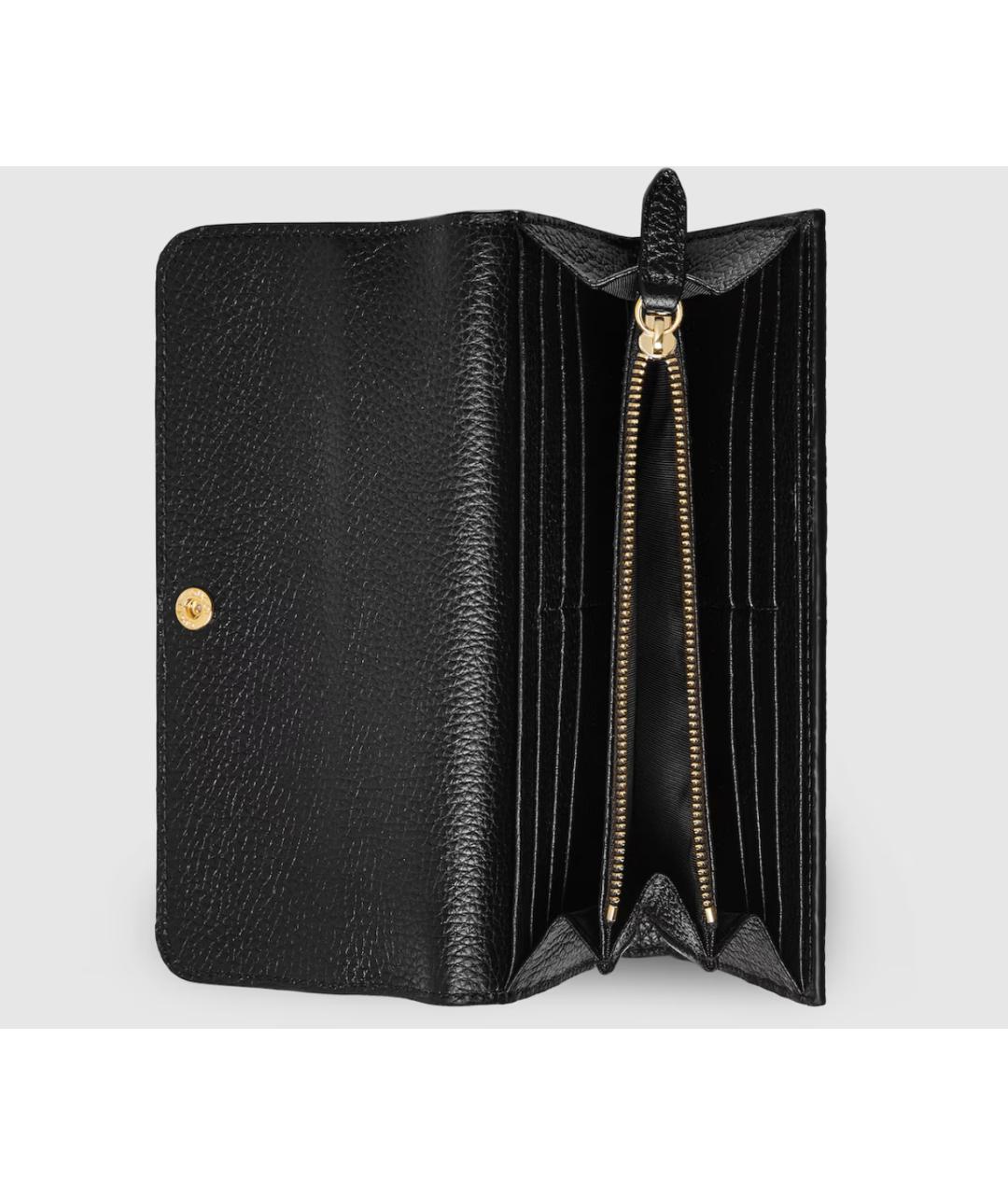 GUCCI Черный кожаный кошелек, фото 4