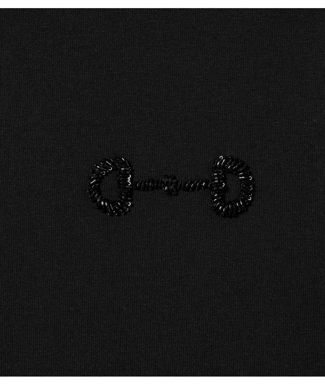 GUCCI Черная хлопковая футболка, фото 5