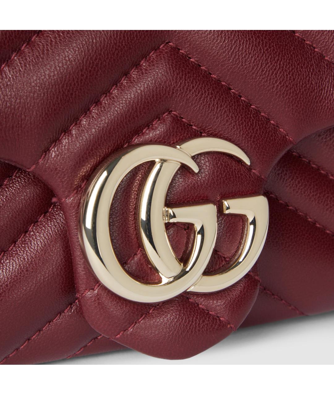 GUCCI Красная кожаная сумка через плечо, фото 4