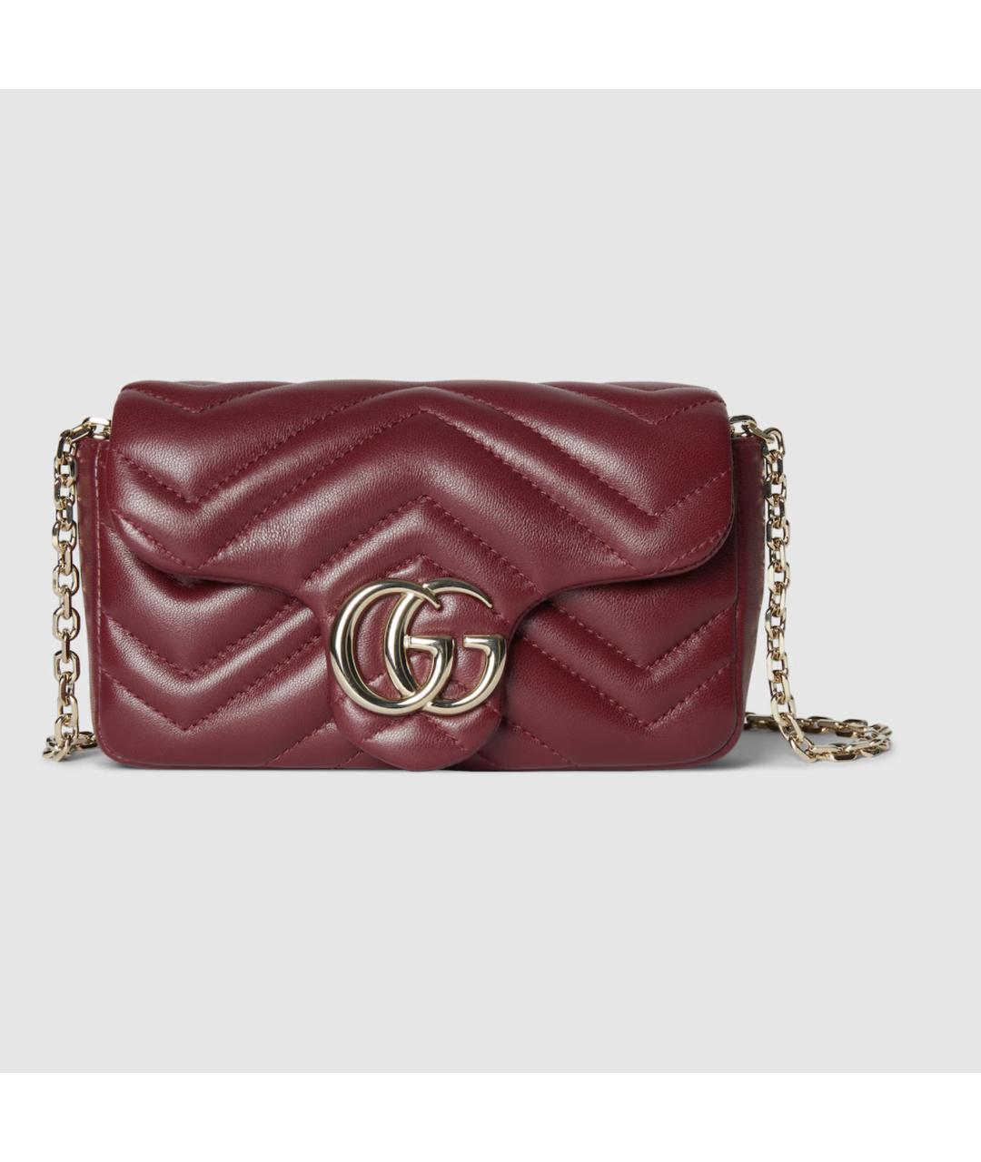 GUCCI Красная кожаная сумка через плечо, фото 7