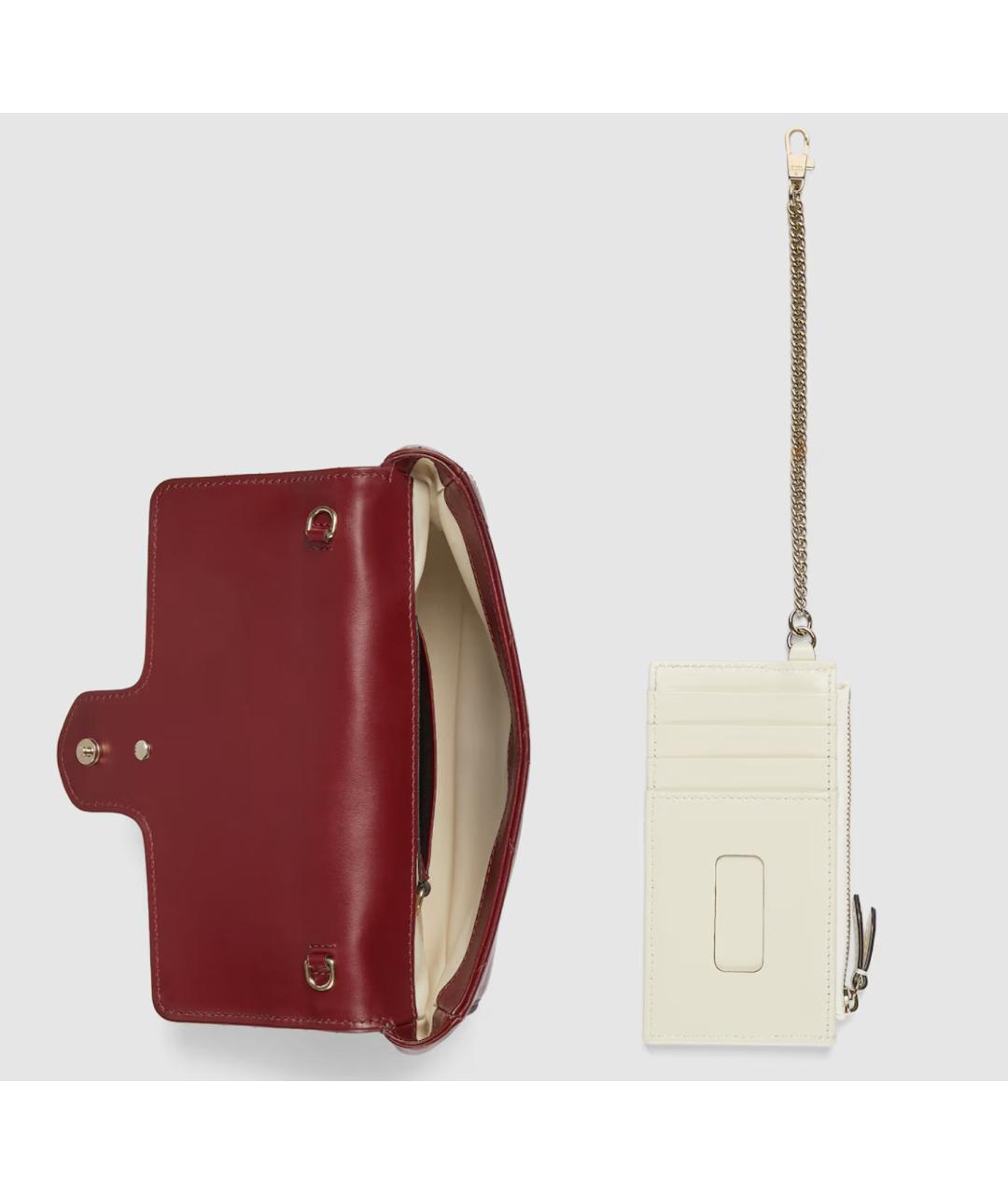 GUCCI Красная кожаная сумка через плечо, фото 6