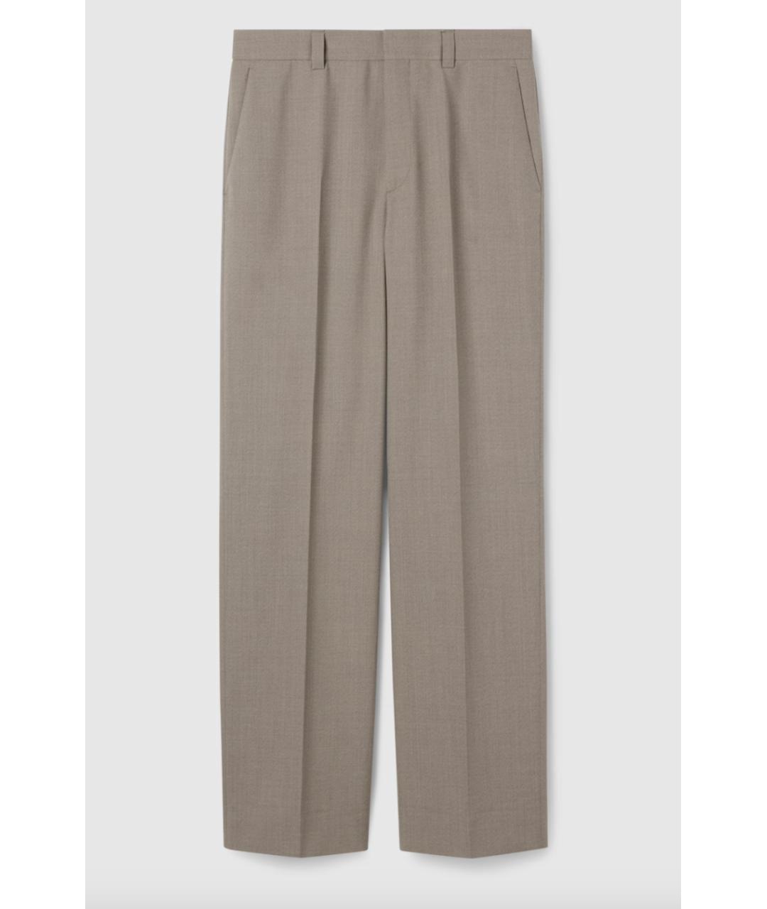 GUCCI Серые шерстяные прямые брюки, фото 7