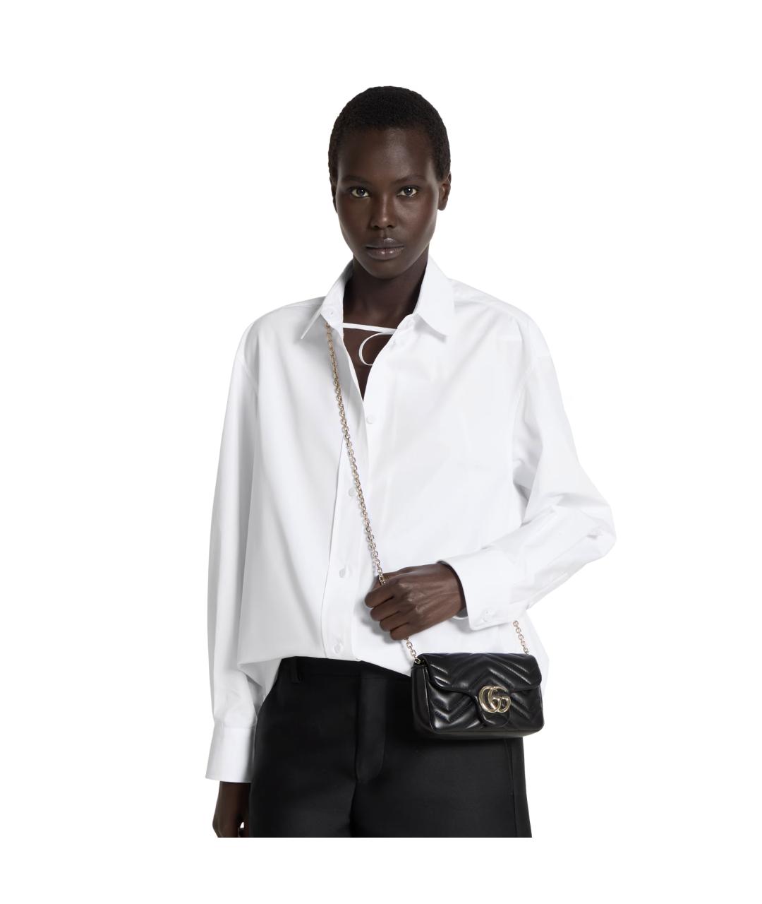 GUCCI Черная кожаная сумка через плечо, фото 3