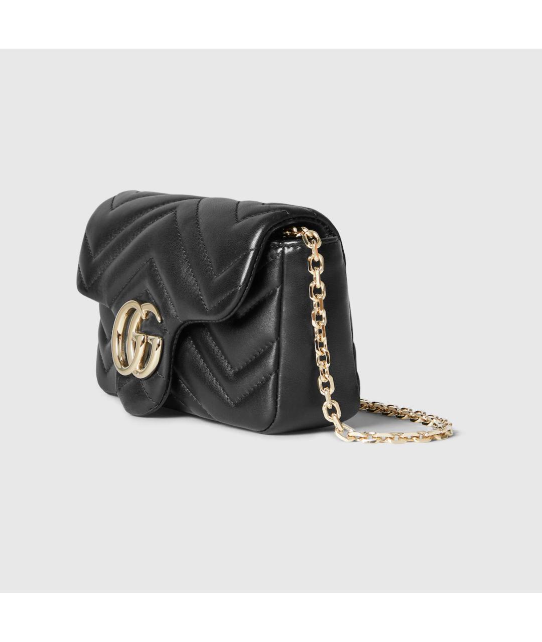 GUCCI Черная кожаная сумка через плечо, фото 2