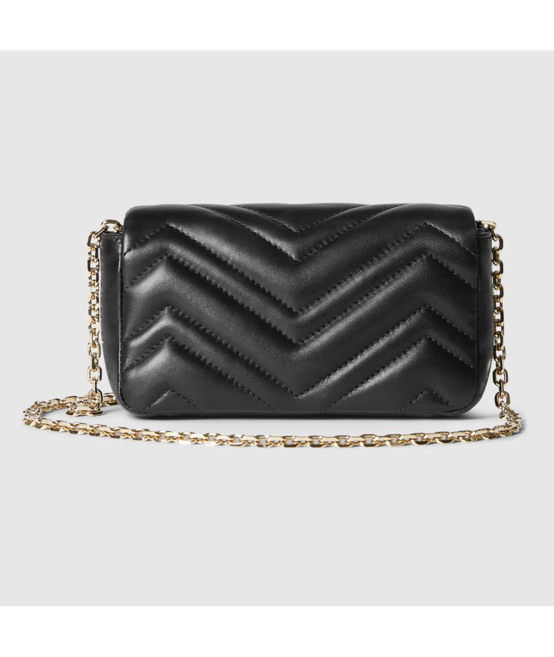 GUCCI Черная кожаная сумка через плечо, фото 5