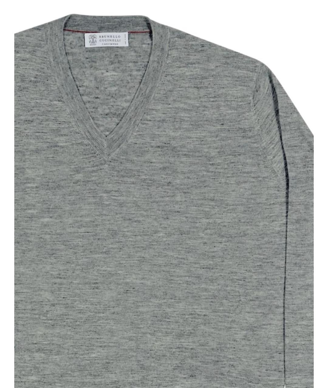 BRUNELLO CUCINELLI Серый кашемировый джемпер / свитер, фото 2