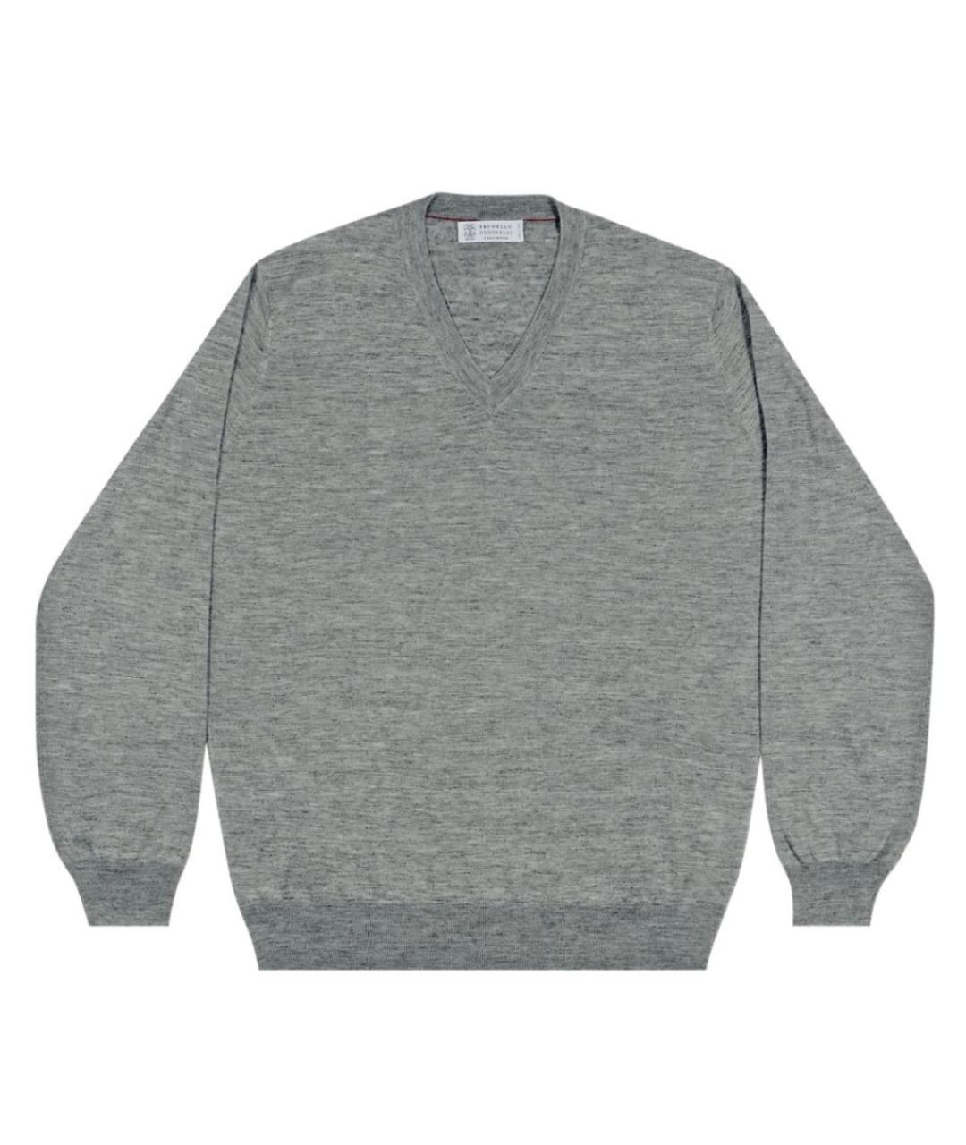 BRUNELLO CUCINELLI Серый кашемировый джемпер / свитер, фото 1