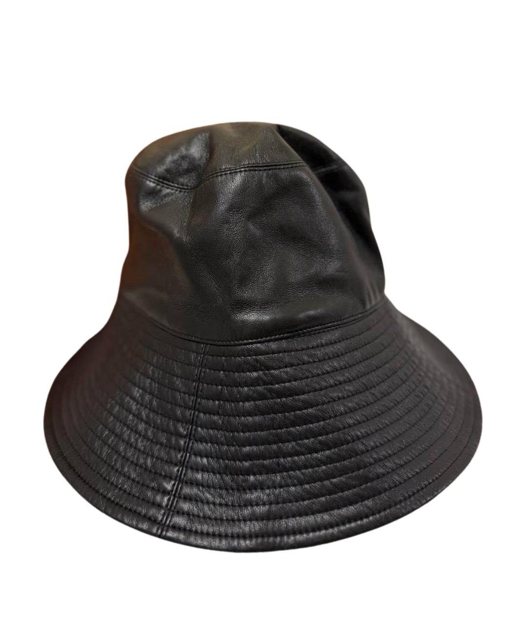 NANUSHKA Черная кожаная панама, фото 1