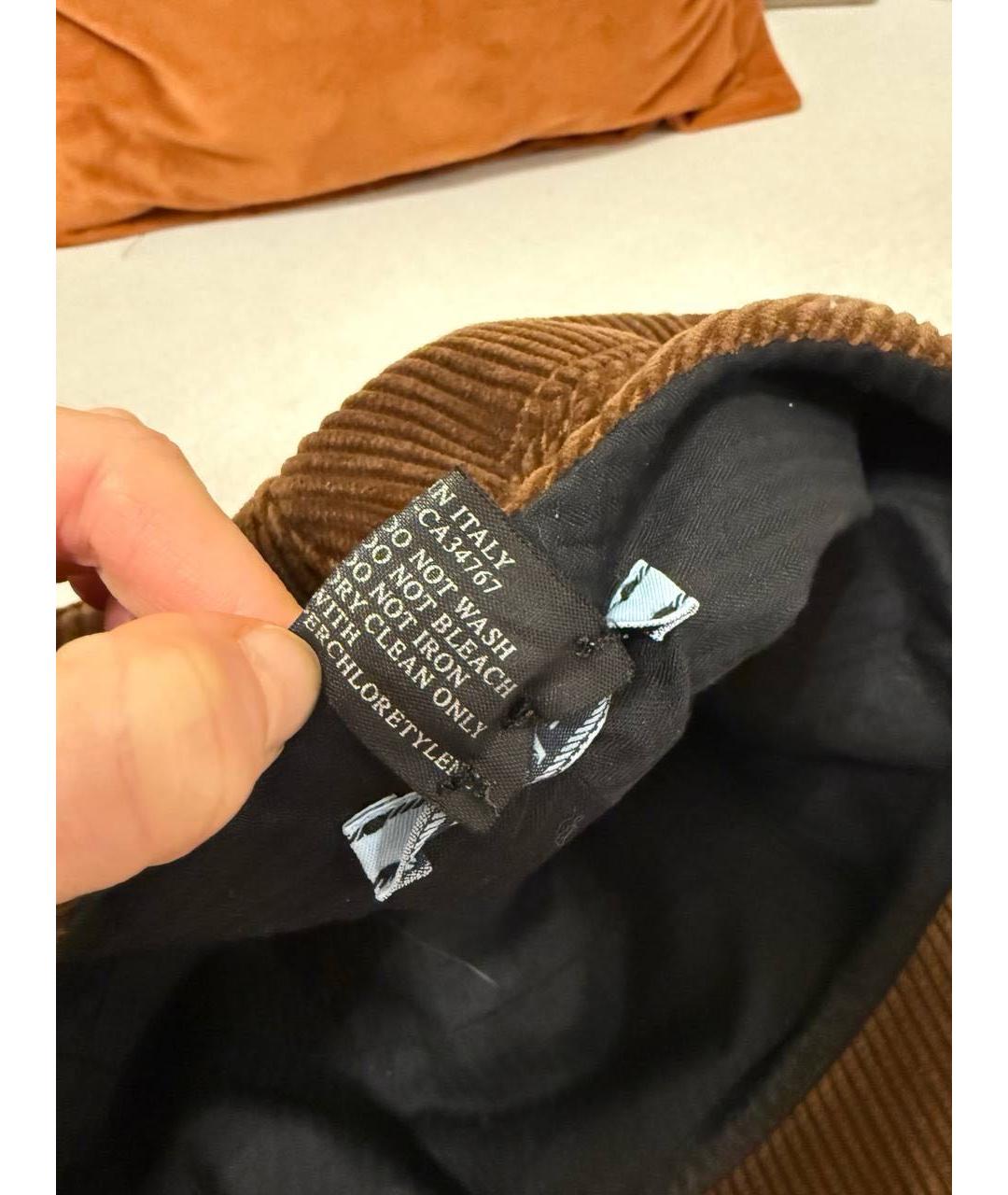 PRADA Коричневая кепка/бейсболка, фото 4