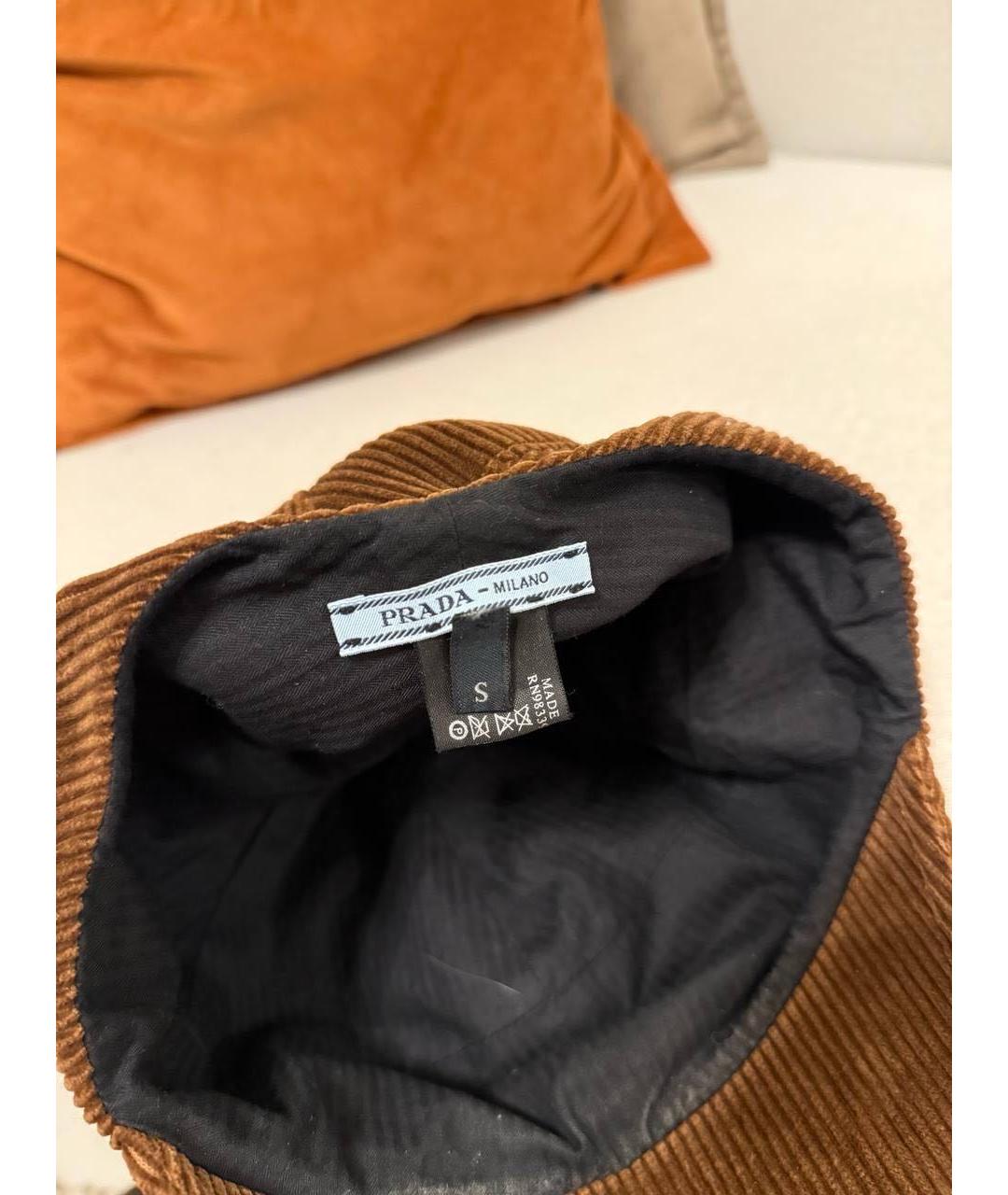 PRADA Коричневая кепка/бейсболка, фото 5