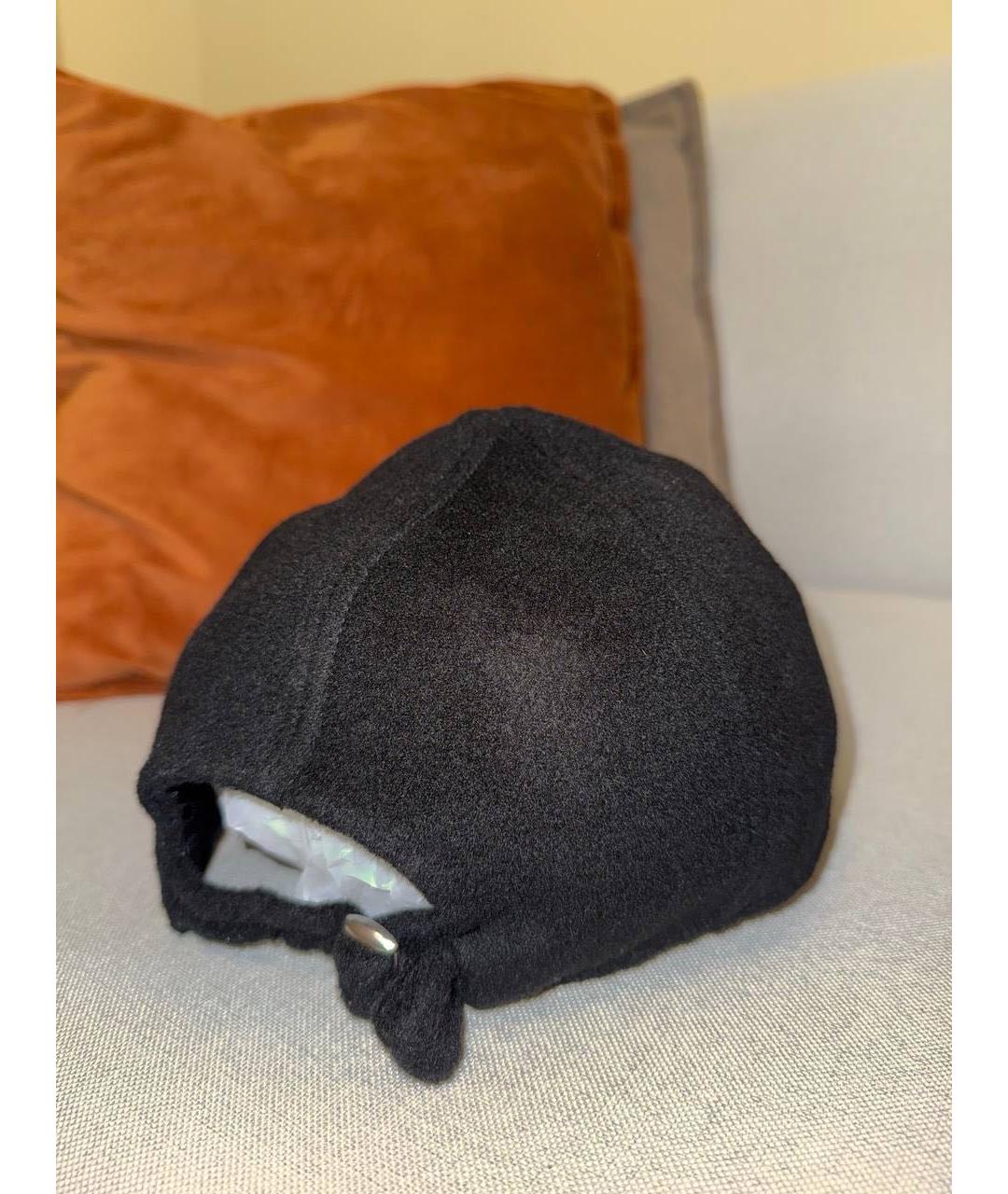 TOTEME Черная кашемировая кепка/бейсболка, фото 3