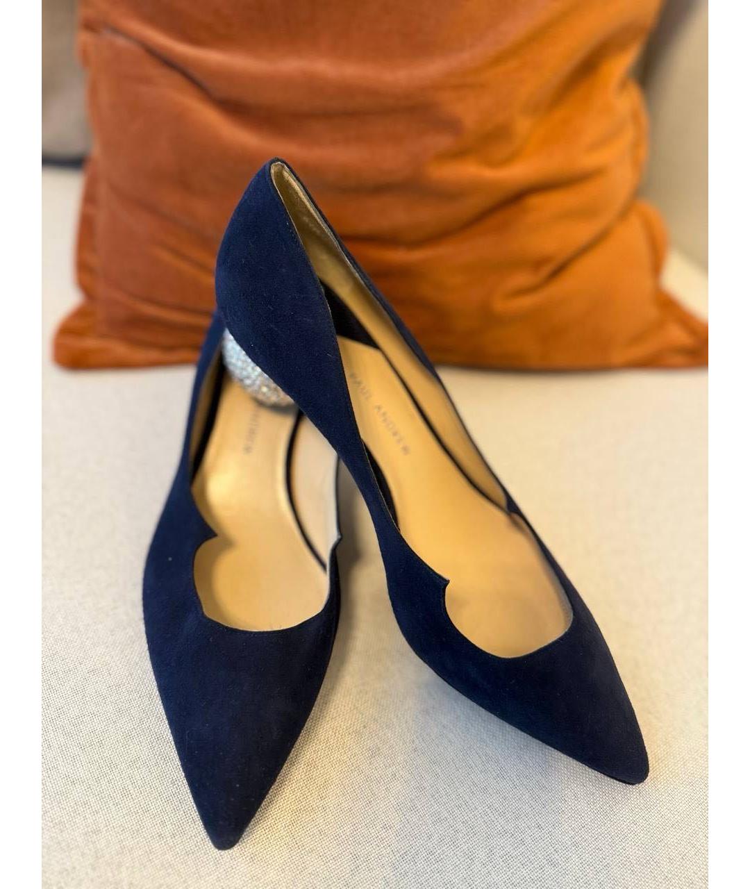 PAUL ANDREW Синие замшевые туфли, фото 5