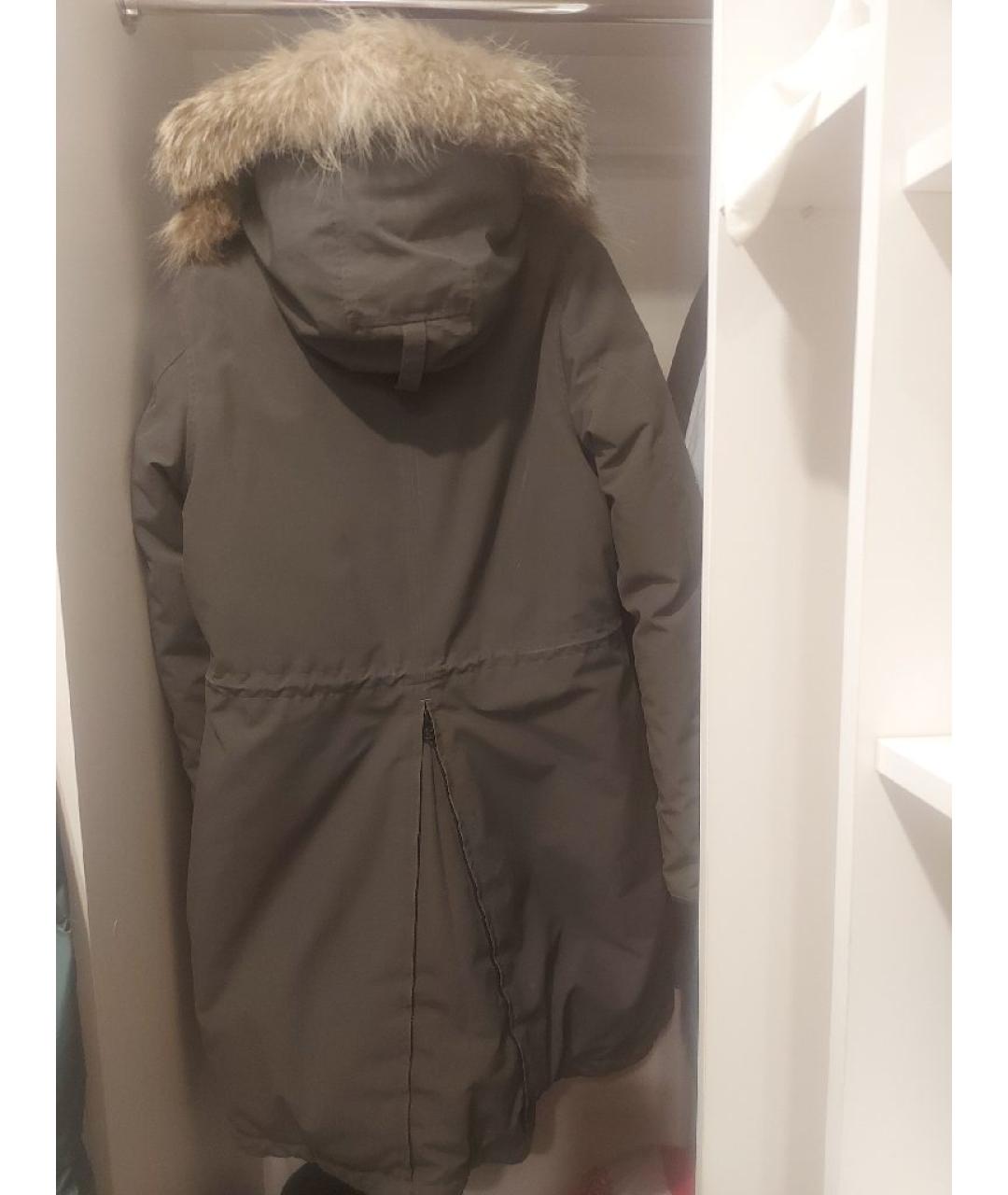 CANADA GOOSE Коричневая полиэстеровая куртка, фото 2