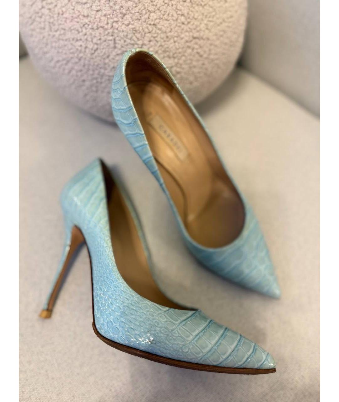 CASADEI Голубые кожаные туфли, фото 6