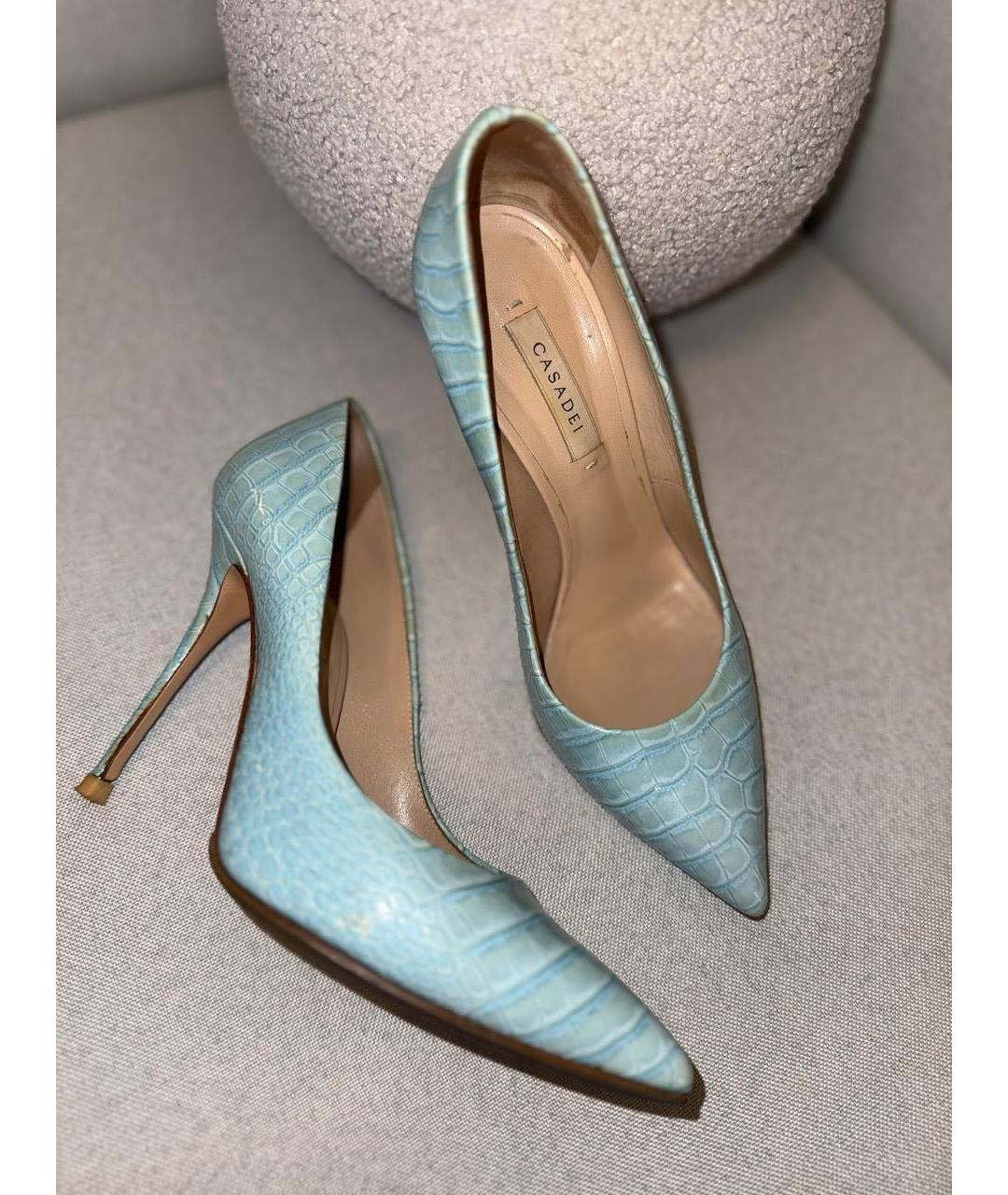 CASADEI Голубые кожаные туфли, фото 7