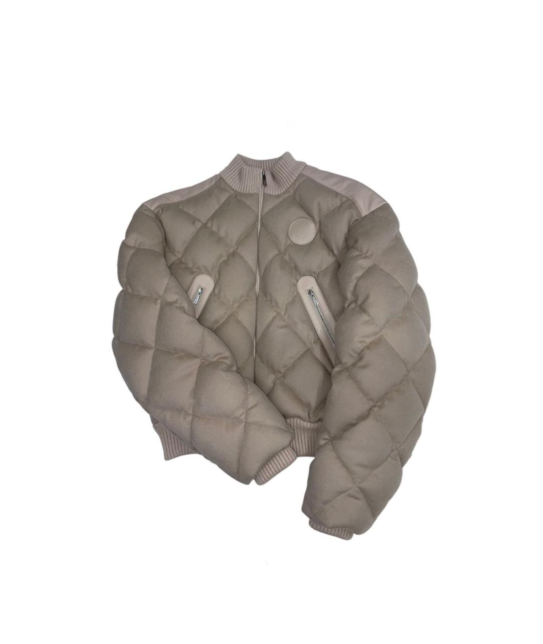 HERMES Бежевый кашемировый пуховик, фото 1