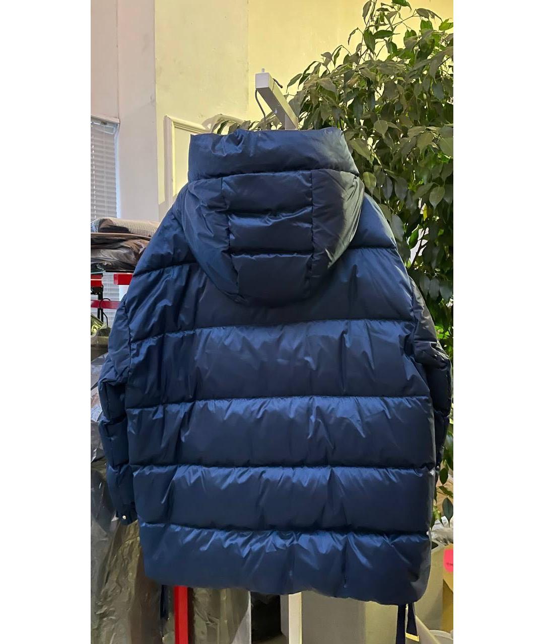 MAX MARA THE CUBE Темно-синий полиэстеровый пуховик, фото 2