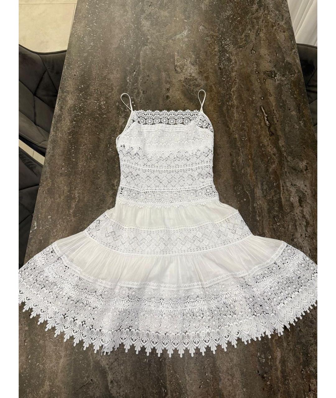 CHARO RUIZ Белое хлопковое повседневное платье, фото 2