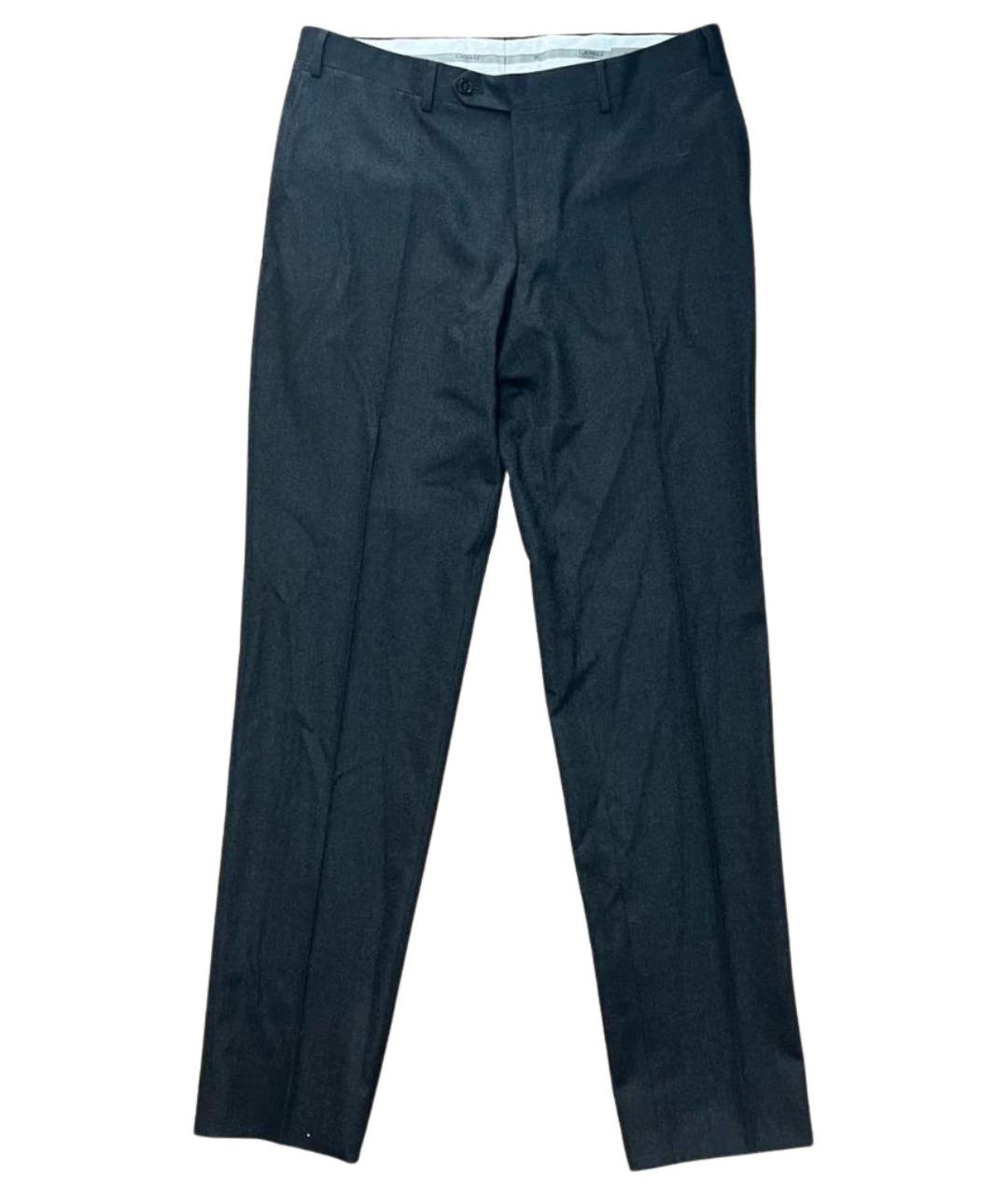 CANALI Черные шерстяные классические брюки, фото 1