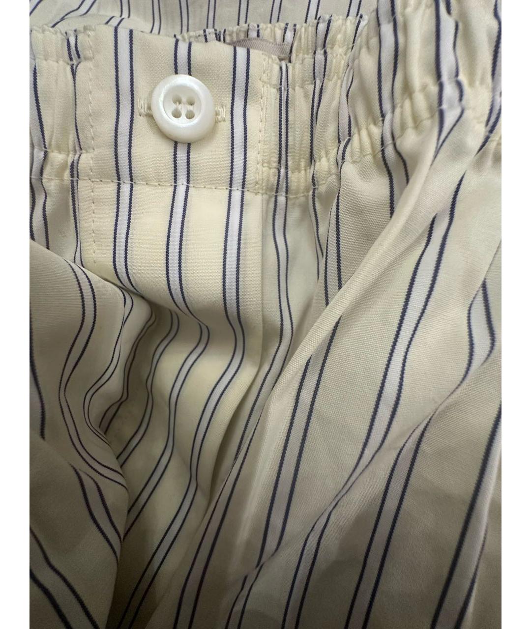 MIU MIU Бежевые хлопковые леггинсы и велосипедки, фото 4