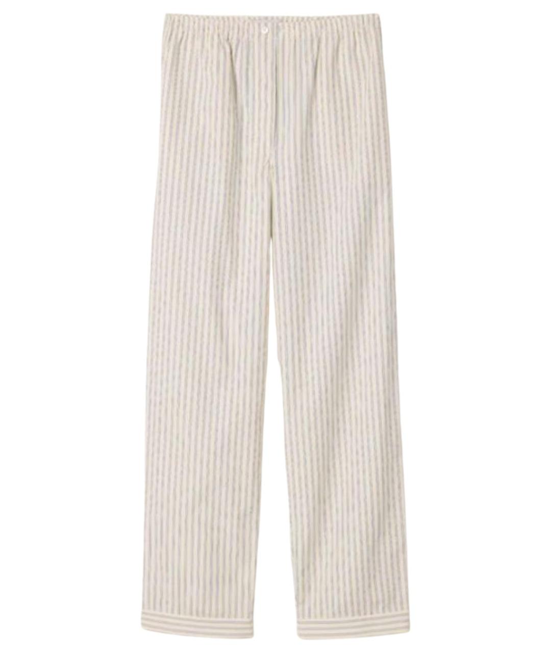 MIU MIU Бежевые хлопковые леггинсы и велосипедки, фото 1